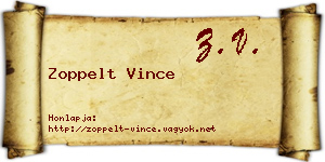 Zoppelt Vince névjegykártya